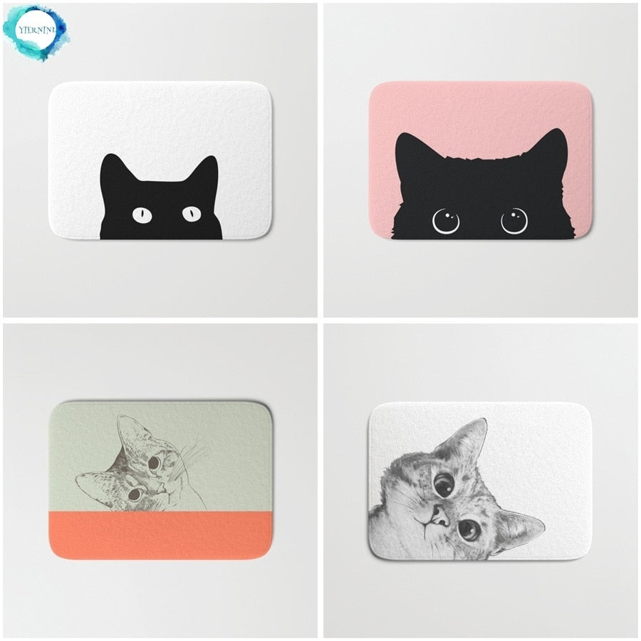 4 tapis de bain chat