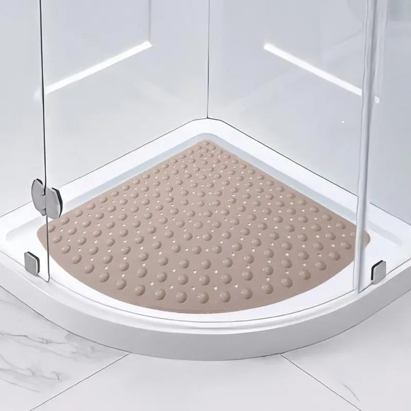 Tapis de douche demi lune kaki