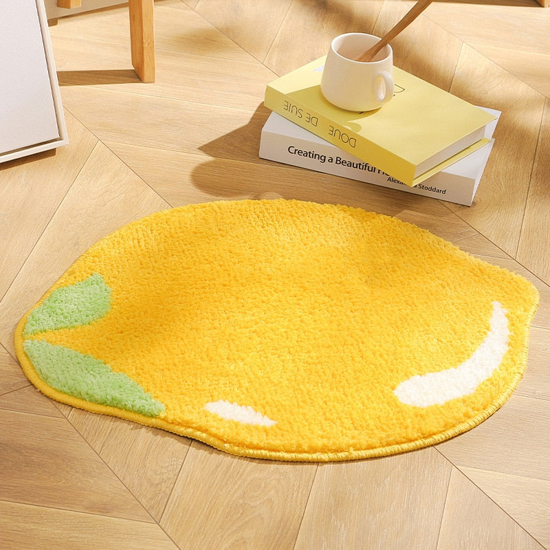 Tapis de bain citron