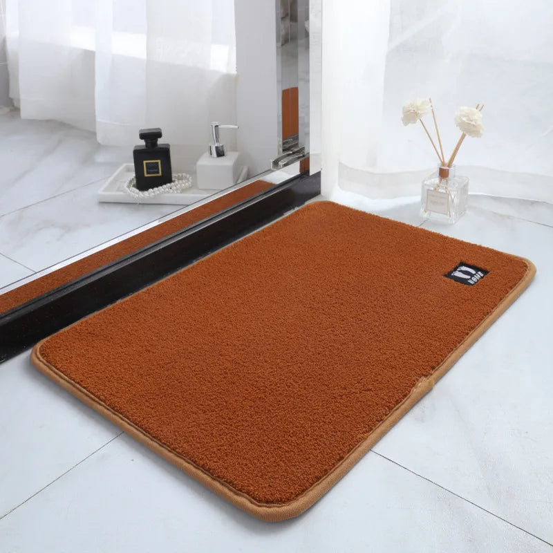 Tapis de bain couleur terracotta