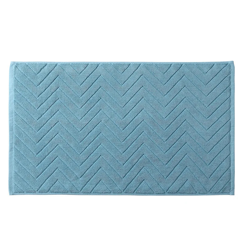 Tapis de bain scandinave bleu