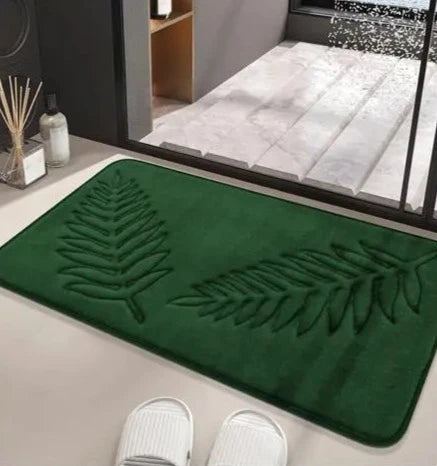 Tapis de bain vert bouteille