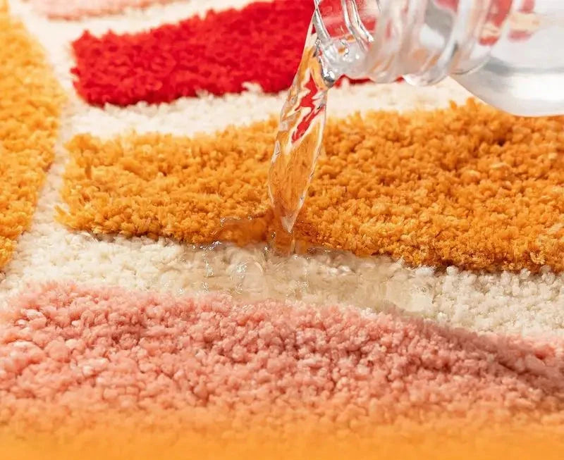 Tapis de bain épais demi lune absorbant