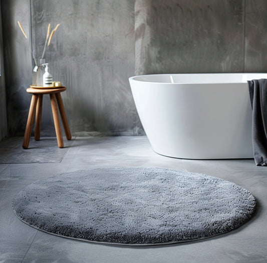 Tapis rond salle de bain