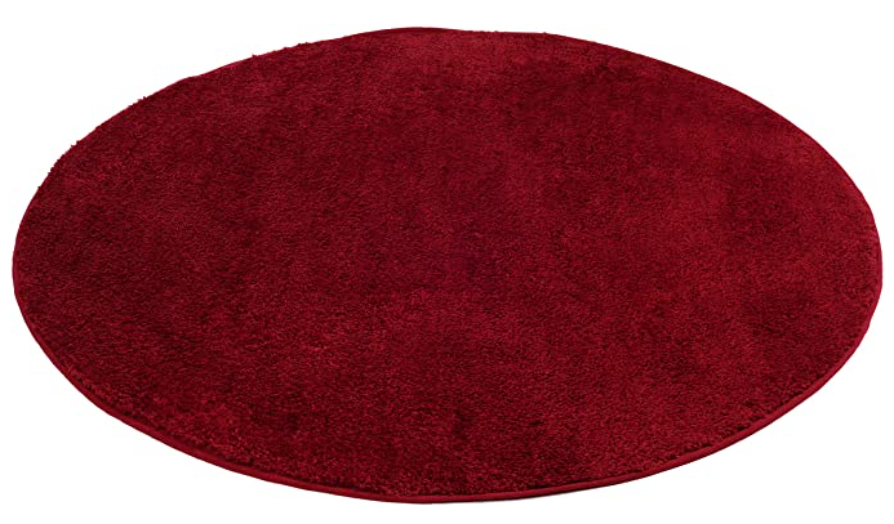 Tapis salle de bain 110cm rouge
