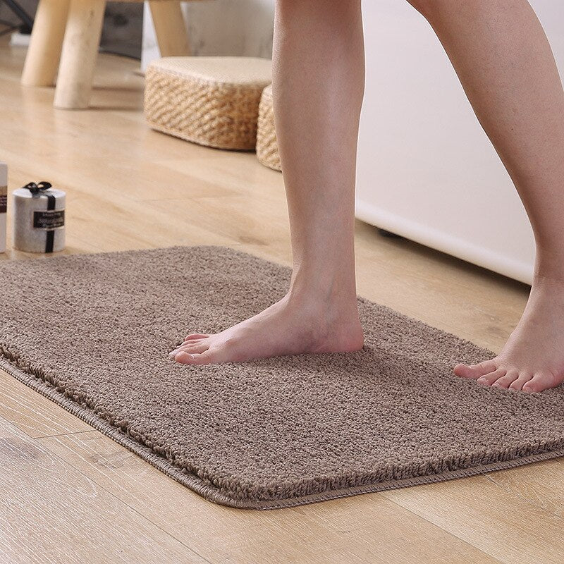 Tapis de bain géant marron