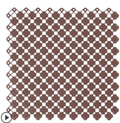 Tapis de bain puzzle marron