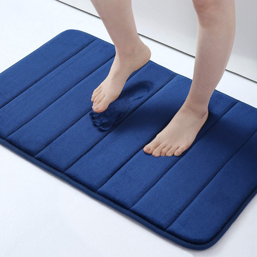 Tapis de bain 90x60 bleu marine