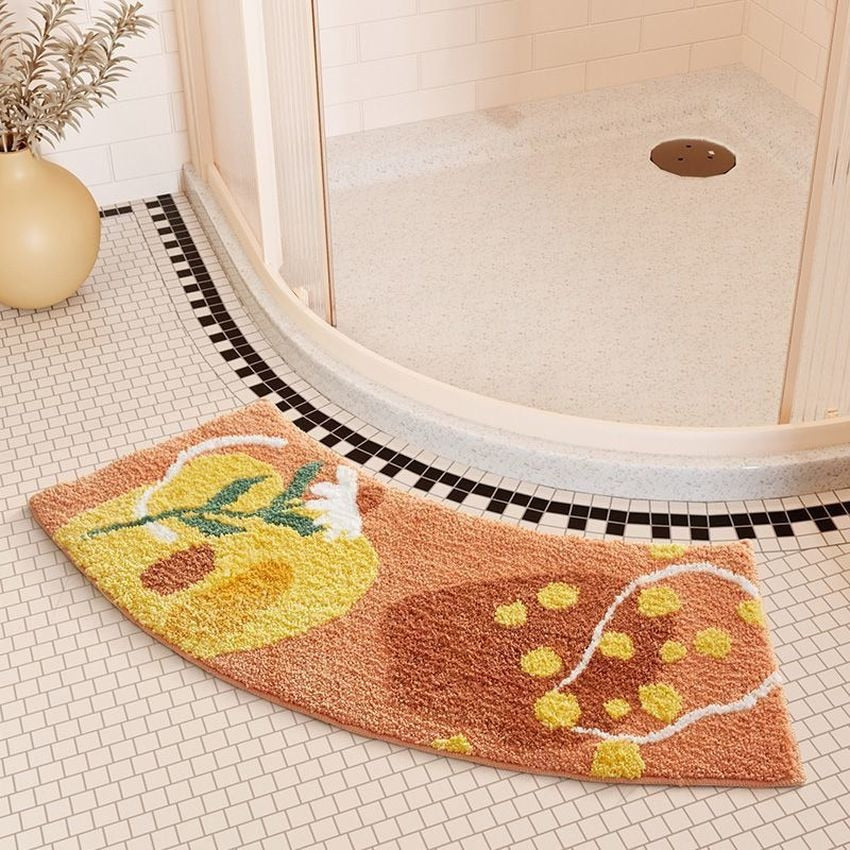 Tapis salle de bain arrondi
