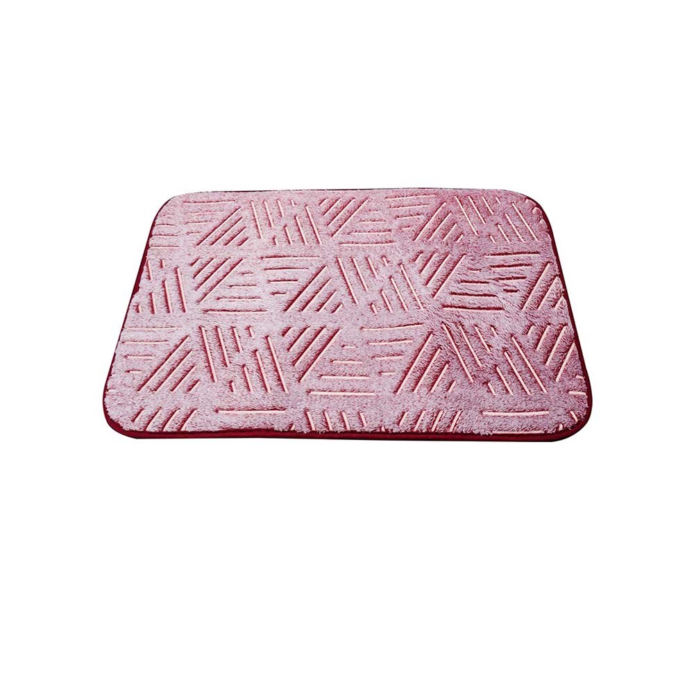 Tapis salle de bain framboise