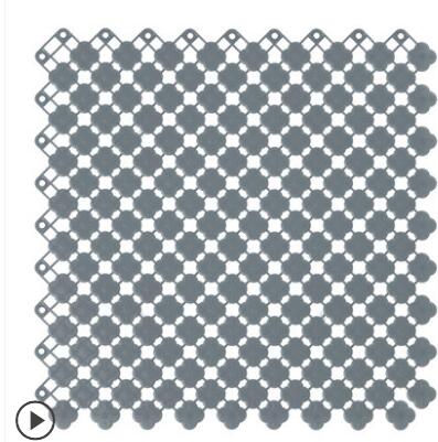 Tapis de bain puzzle gris