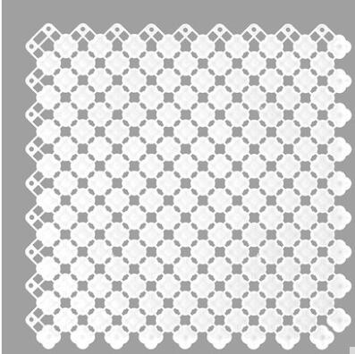 Tapis de bain puzzle blanc