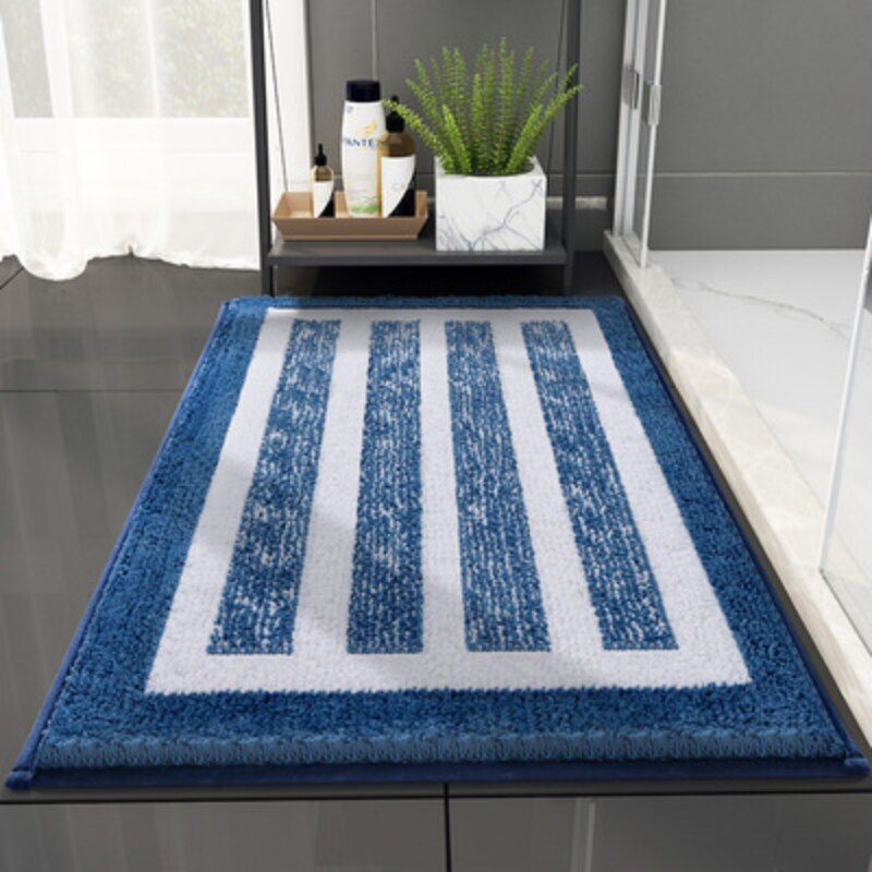 Tapis de sol antiderapant salle de bain bleu
