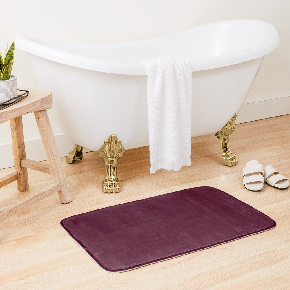 tapis de bain bordeaux
