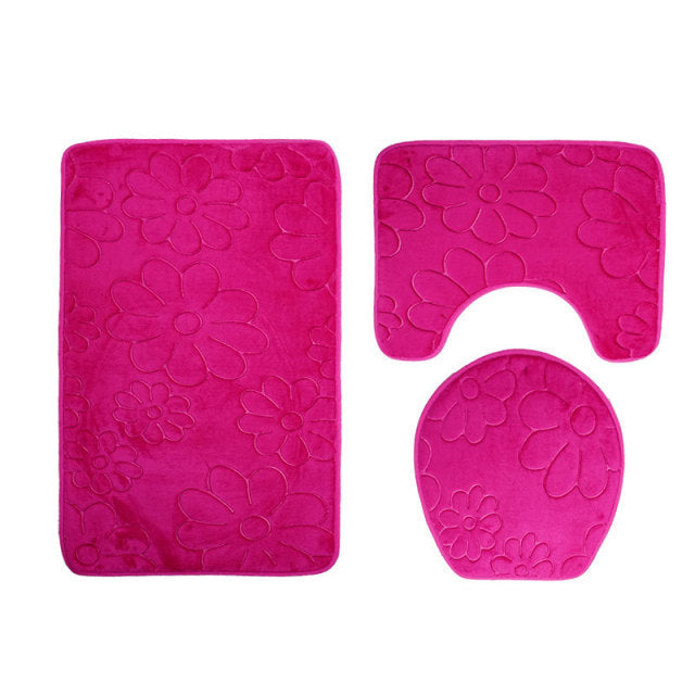 Ensemble tapis de bain et wc