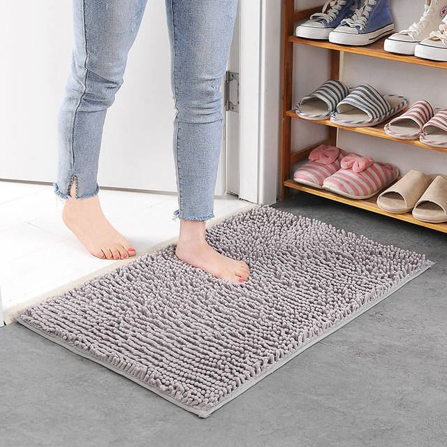 Tapis de bain antidérapant xxl gris