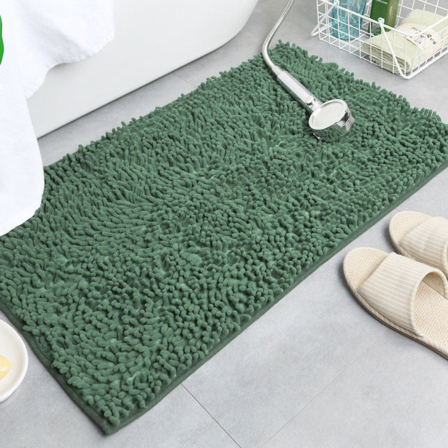 Tapis de bain vert sapin