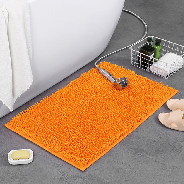 Tapis de bain éponge orange