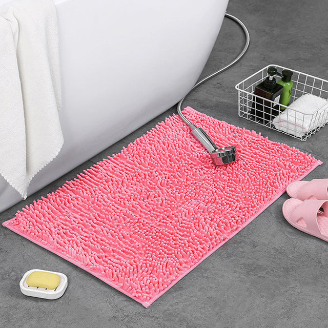 Tapis de bain éponge rose