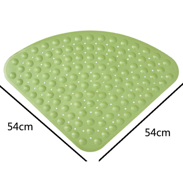 Tapis de bain pour baignoire d'angle vert