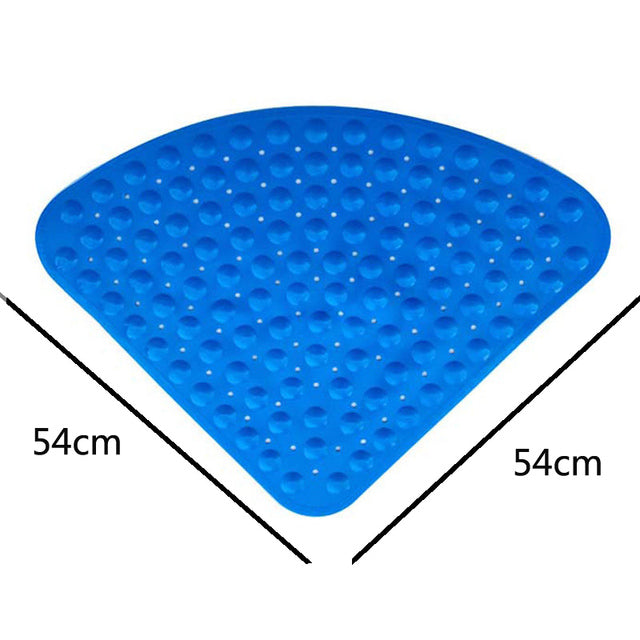 Tapis de bain pour baignoire d'angle bleu marine