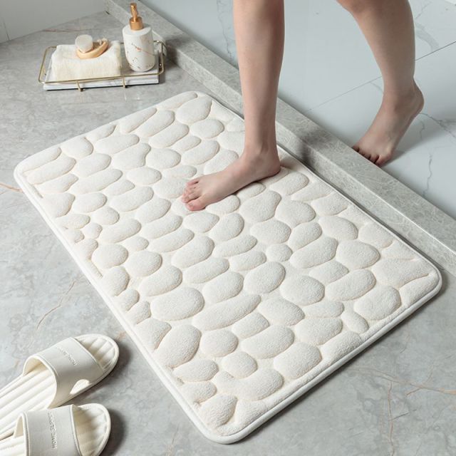 Tapis de bain absorbant blanc