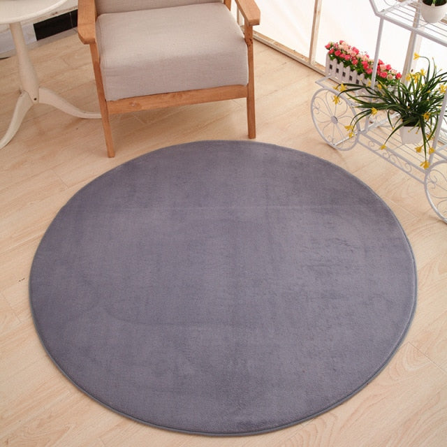 Tapis de bain rond gris