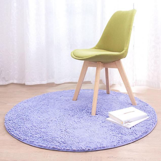 tapis rond salle de bain violet