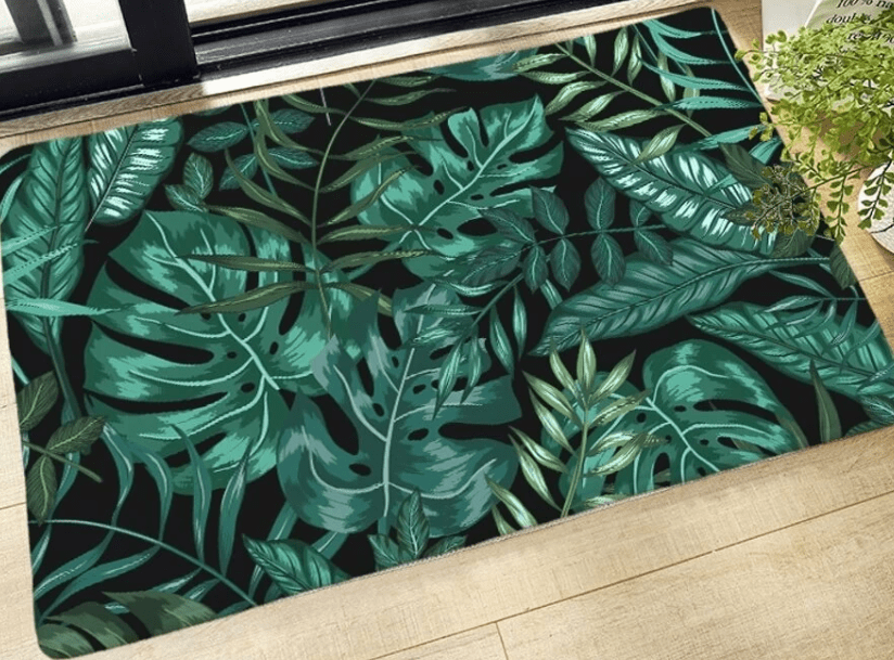 Tapis salle de bain jungle