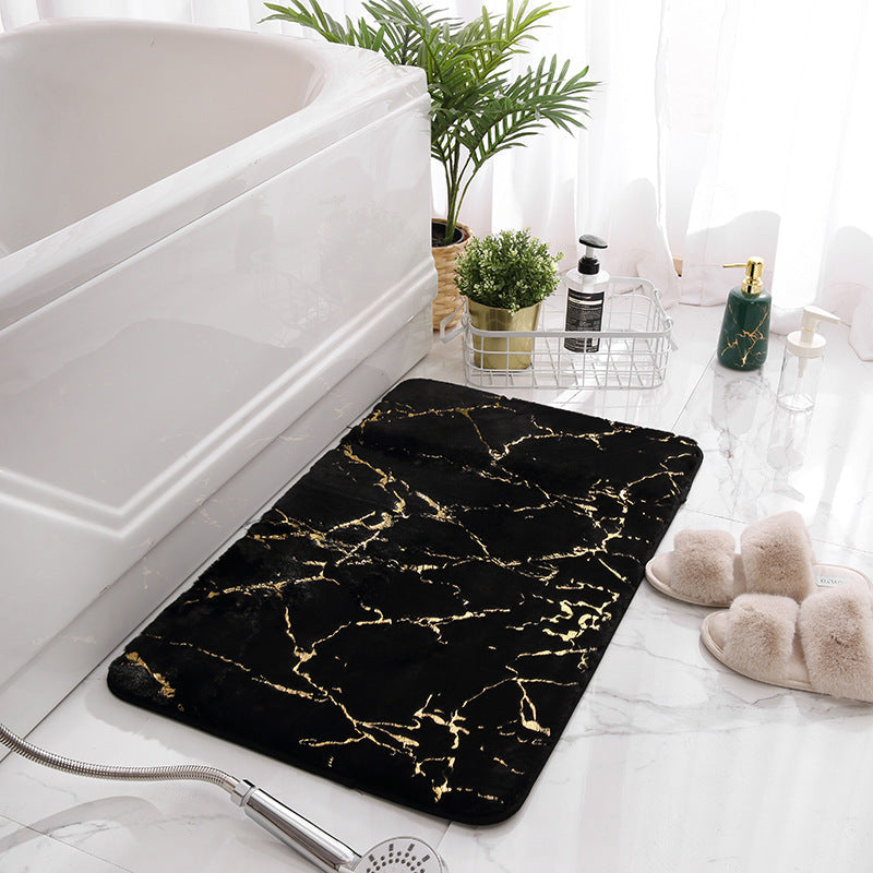 Tapis salle de bain noir