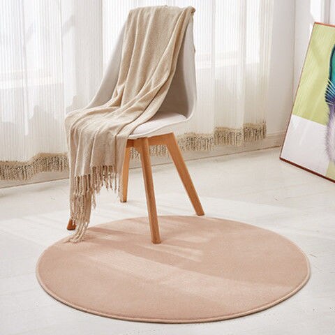 Tapis salle de bain rond rose