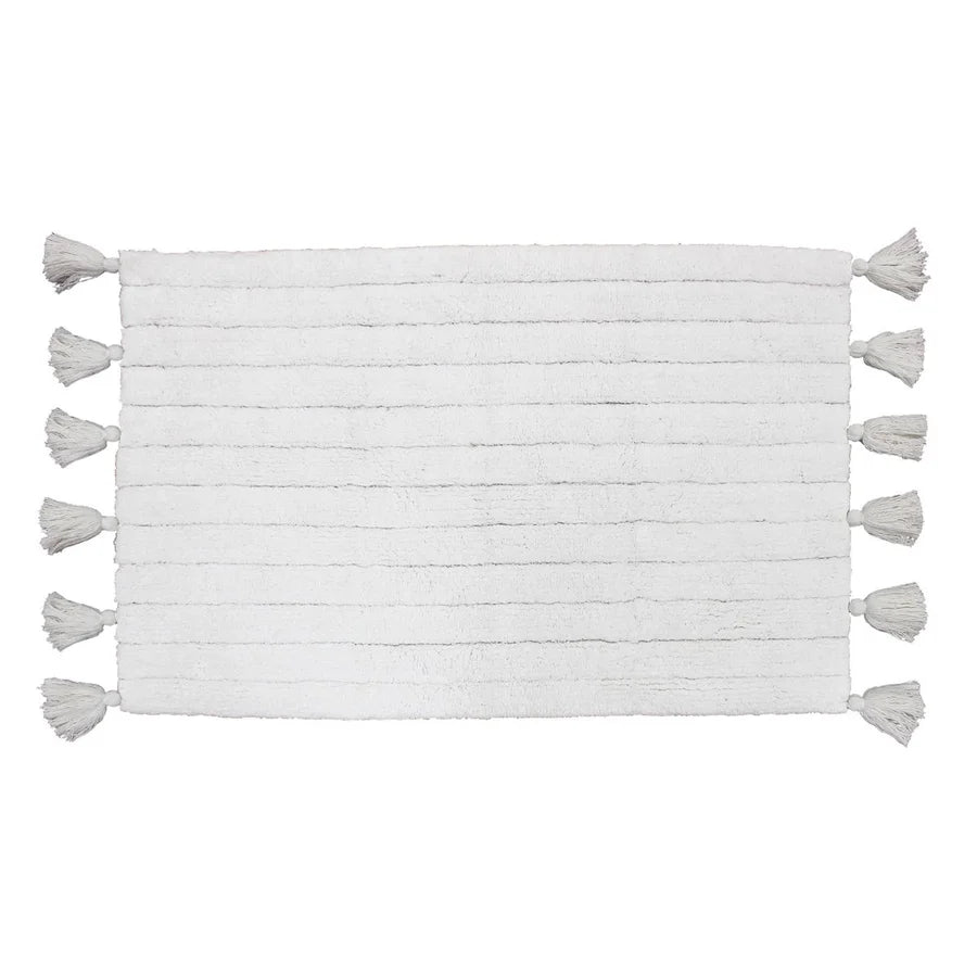 Tapis de bain pompon
