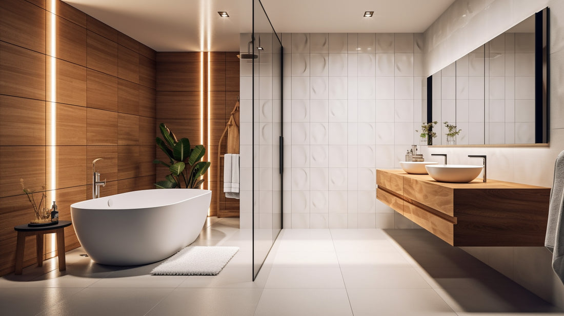 Exemple de salle de bain avec un tapis de bain