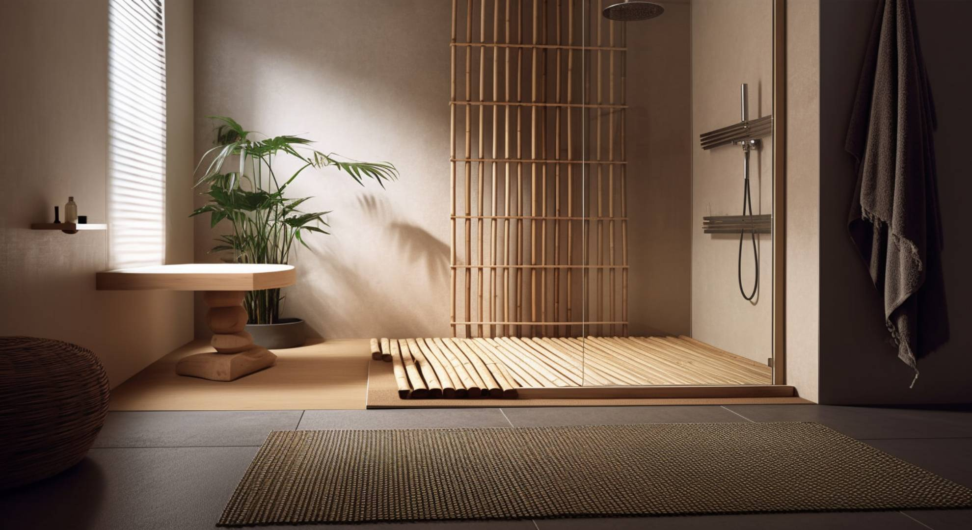 Tapis de bain en bambou