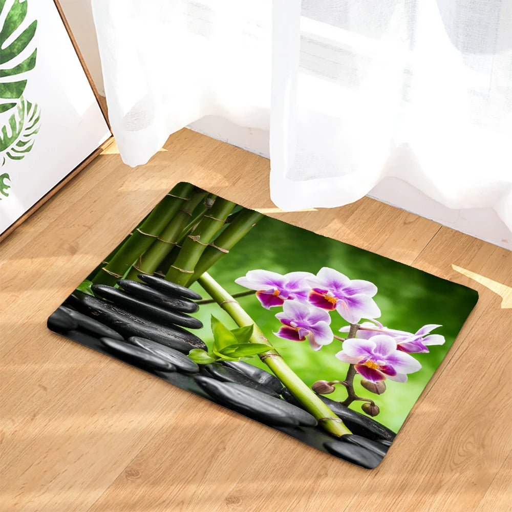 Tapis de bain orchidee