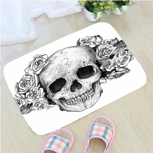 Tapis de bain tete de mort