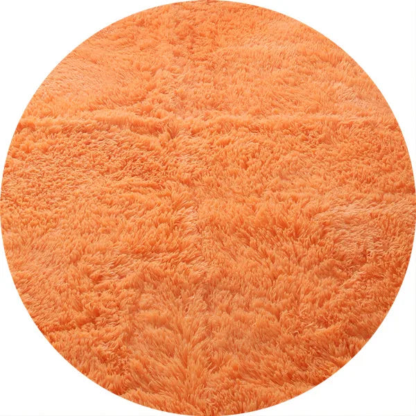 Tapis de bain rond orange