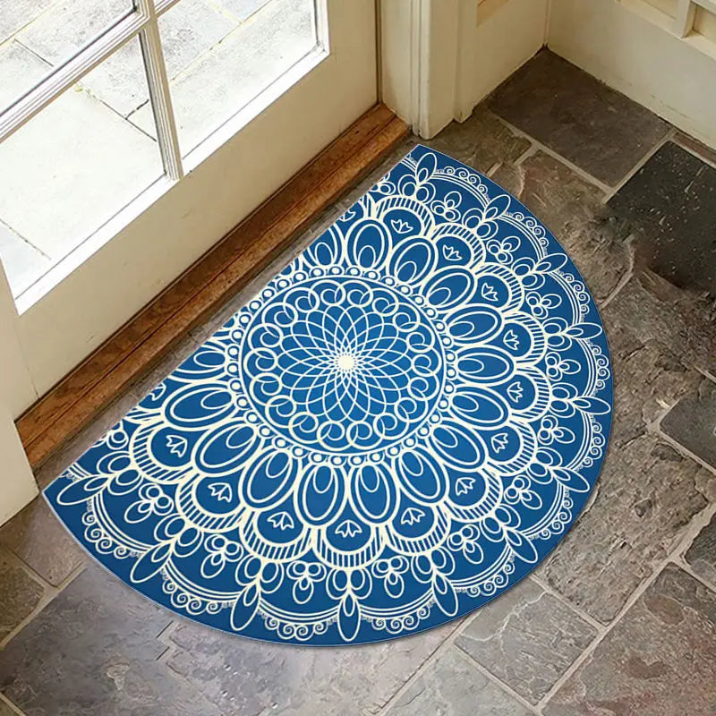 Tapis de bain demi lune original mandala