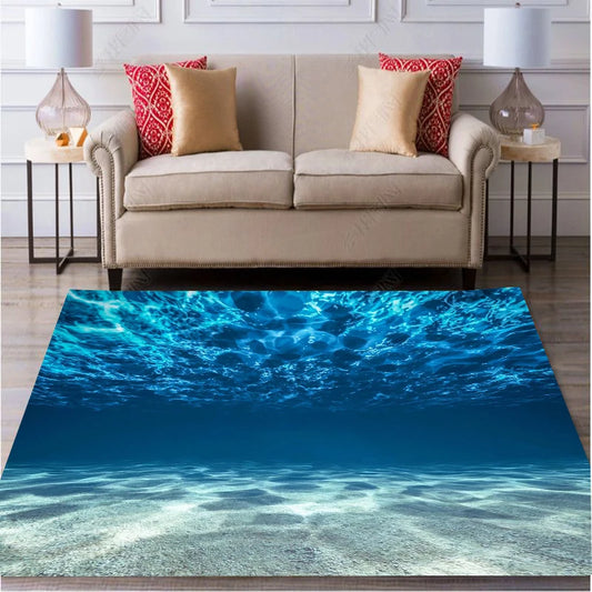 Tapis de bain bleu lagon