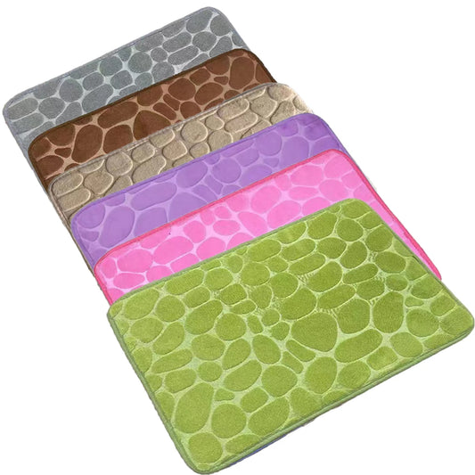 Tapis de bain mémoire de forme galet