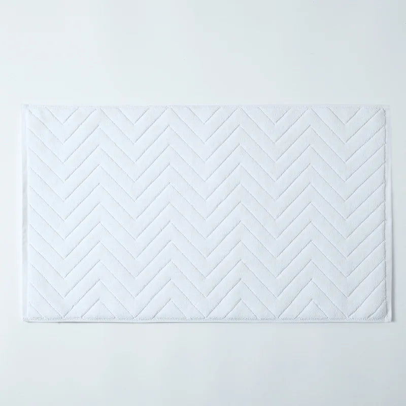 Tapis de bain scandinave blanc