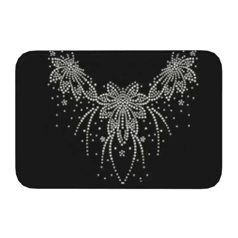 Tapis de bain pailleté papillon