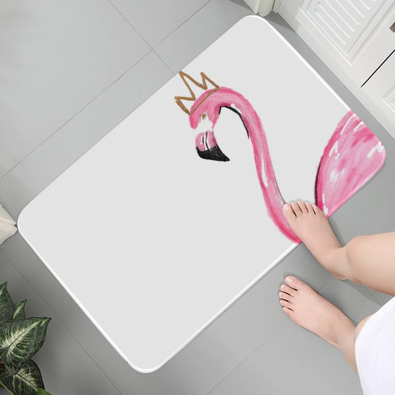 tapis de bain roi flamand rose 