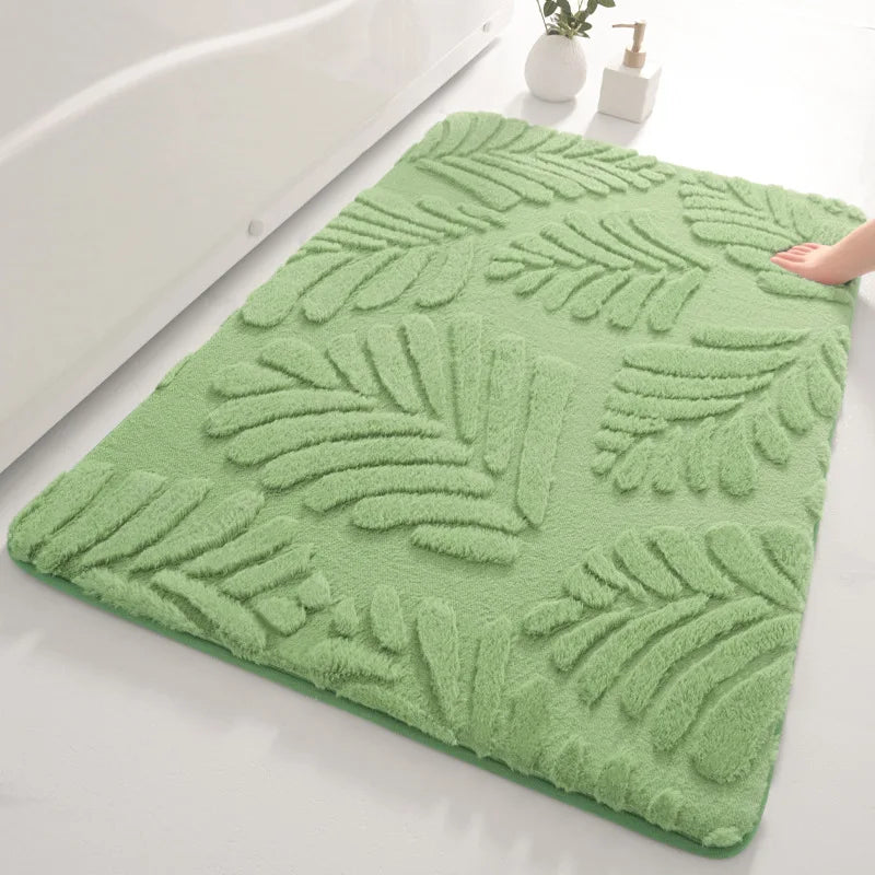 Tapis de bain vert menthe