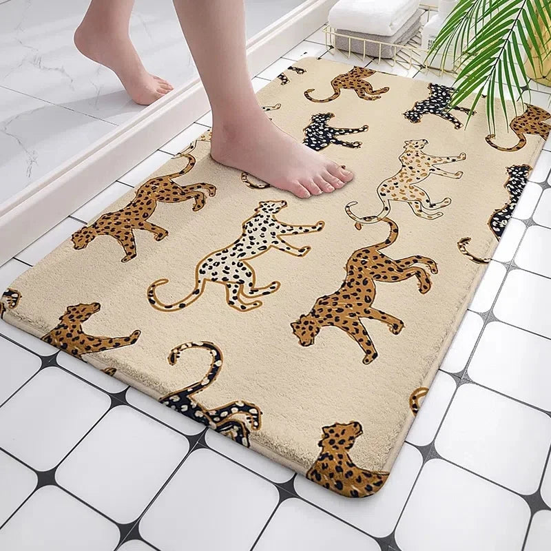 Tapis de bain savane guepard