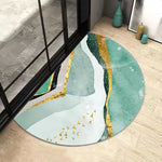 Tapis de bain demi lune turquoise - Vignette | Nos tapis de bain 