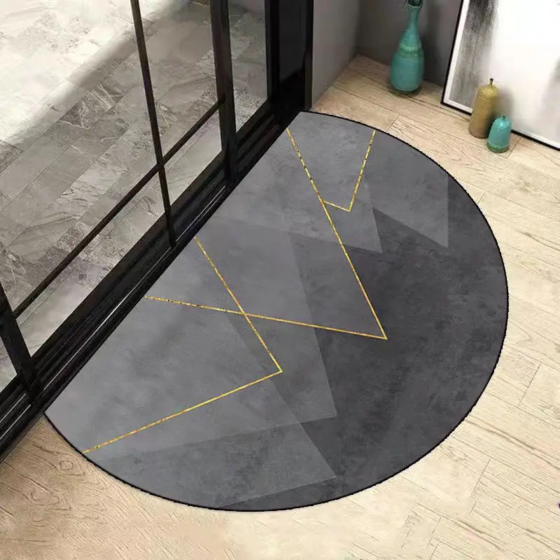 Tapis salle de bain demi lune design épuré