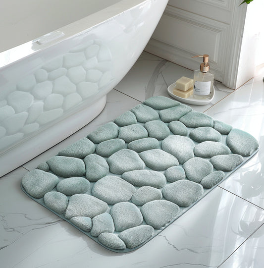 Tapis salle de bain galet