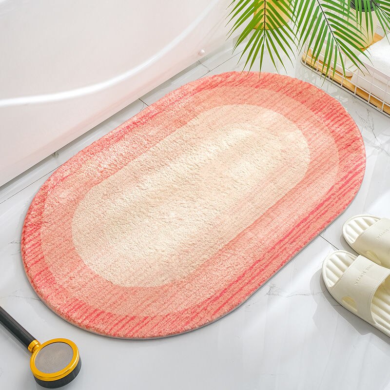 Tapis salle de bain tendance rose