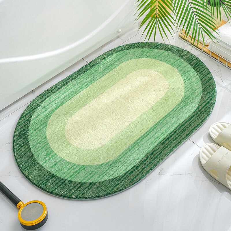 Tapis salle de bain tendance vert